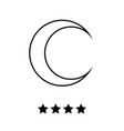 hotel stars 4 white vector image
