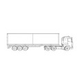 logistic by container truck vector image