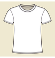 Blank white t-shirt template Royalty Free Vector Image