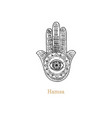 hamsa image sketch magical symbol vector image