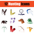 hunting icon set vector image vector image