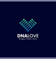 logo dna love gradient colorful style vector image
