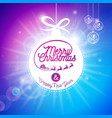 merry christmas holidays and happy new year vector image