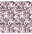 seamless pattern with linear silhouettes pink vector image vector image
