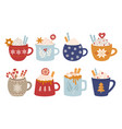 christmas hot drinks vector image