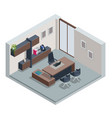 isometric vip office furniture ceo office vector image vector image