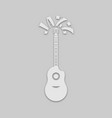 acoustic guitar and word vector image vector image