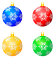 christmas pattern balls vector image