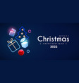 merry christmas and happy new year holiday vector image