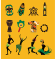 african icons vector image