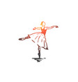 ballerina girl dance woman art concept hand vector image