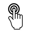 Hand icon with index finger pointing count one Vector Image