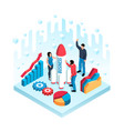 isometric business growth concept vector image