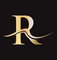 letter r logo template logotype icon luxury vector image
