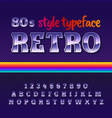original label typeface named retro vector image