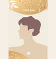 valentines day trendy card story or poster vector image vector image