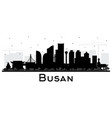 busan south korea city skyline silhouette vector image