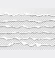 horizontal torn paper edge ripped squared vector image