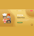 pizza website template vector image