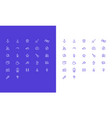 simple camping icons set vector image vector image