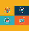 flat design concept icons for internet marketing vector image