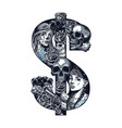 vintage chicano tattoo monochrome concept vector image vector image