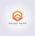 logo design abstract hexagon symbol vector image