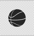 basketball ball icon isolated on transparent vector image
