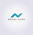 modern logo icon design letter n decorative vector image