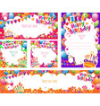 set birthday cards and banners vector image