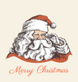 smiling santa claus portrait vector image