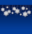 snowflakes background papercut white snowflake vector image vector image