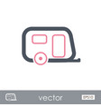 camping trailer outline icon summer vacation vector image