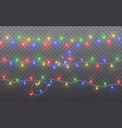 xmas color garland festive decorations glowing vector image