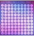 part 2 of collection thin lines pictograph icon vector image