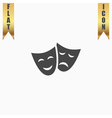 theater icon with happy and sad masks vector image