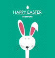 easter bunny in flat style vector image vector image