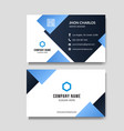 modern blue business card background vector image