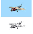 passenger airplane corncob or plane aviation vector image