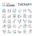 set line icons therapy vector image