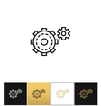 cogwheels symbol or cog gears line icon vector image