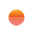 retro sunset from the 80s icon vector image