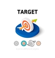 target icon in different style vector image