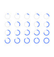 round loading bars progress waiting or download vector image