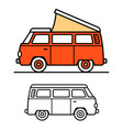 vintage camper van vector image
