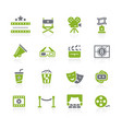 film industry and theater icons natura series vector image vector image