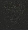 gold dust glitter texture on dark transparent vector image