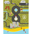 map of resort town vector image vector image