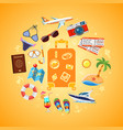 vacation travel and summer concept vector image vector image