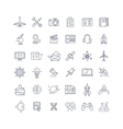science media and internet line icons set vector image vector image